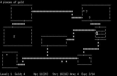 ASCII level generated by PCG